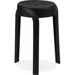 POMPA lage kruk 35x355x45 cm Zwart