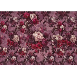 Sanders & Sanders fotobehang bloemen roze en lila paars - 400 x 280 cm - 611869