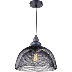 Groenovatie Gaaslamp Industrieel Design Hanglamp, E27 Fitting, ⌀35x30cm, Zwart