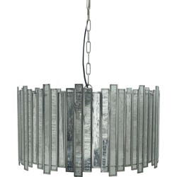 PTMD Ivona Ronde Hanglamp Antiek - H28 x Ø51 cm - Ijzer/Glas - Goud