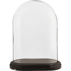 Clayre & Eef Stolp  26x15x34 cm Bruin Glas Ovaal Glazen Stolp