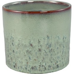 PTMD Bloempot Suzann - 17x17x15 cm - Keramiek - Groen