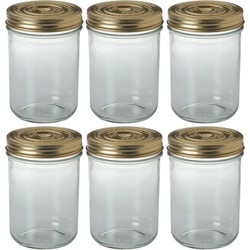 6x Luchtdichte weckpotten transparant glas 750 ml - Weckpotten