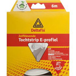 Tochtprofiel e-profiel wit 6m