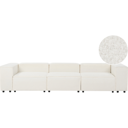 Beliani APRICA - Modulaire Sofa-Wit-Bouclé