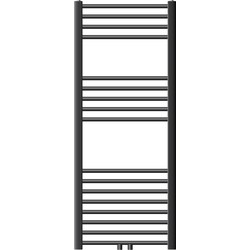 Badkamerradiator Sahara 500x1200 mm antraciet recht met middenaansluiting