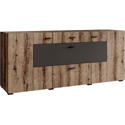 Meubella Dressoir Charo - Donker eiken - 165 cm