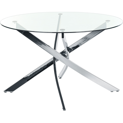 Beliani MARAMO - Eettafel-Zilver-Veiligheidsglas