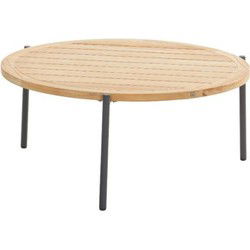 Yoga Coffee Tafel Natural Teak Antracite dia. 90 cm