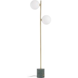 Kave Home - Lonela vloerlamp in marmer met groene afwerking