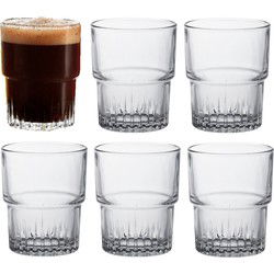 Duralex koffie/espresso glazen Empilable - 12x - transparant - 160 ml - Koffie- en theeglazen