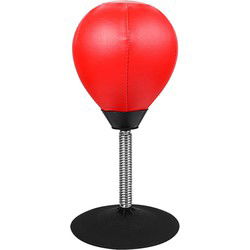 Decopatent - Boksbal tafelmodel - Stressbal - Mini bokszak - Punching Ball - Tafel boksbal bureau op voet - Volwassenen & Kinderen