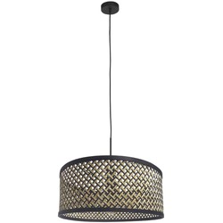 Steinhauer hanglamp Sparkled light - zwart - metaal - 50 cm - E27 fitting - 3753ZW