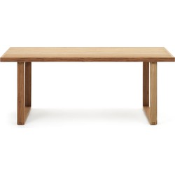 Kave Home - 100% outdoor Canadell tafel in massief gerecycled teakhout 180 x 90 cm