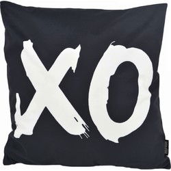 Sierkussen XO Black | 45 x 45 cm | Katoen/Polyester