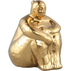 PTMD Decoratieve Standbeeld Oday - 15x15x18 cm - Keramiek - Goud