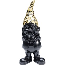 Kare Decofiguur Gnome Standing Black Gold 30cm