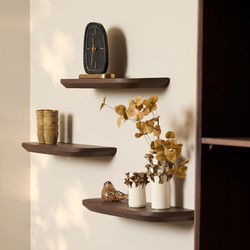 Starfurn Wandplank Gusta Walnut | 60 cm | Set van 3
