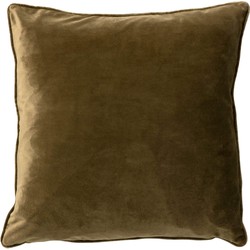Dutch Decor FINN - Kussenhoes 60x60 cm - velvet - effen kleur - Military Olive - groen - Dutch Decor