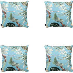 Madison -  Sierkussen Grasse aqua - Ca. 50x50 cm - Set van 4