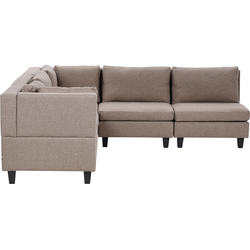 Beliani UNSTAD - Modulaire Sofa-Bruin-Polyester