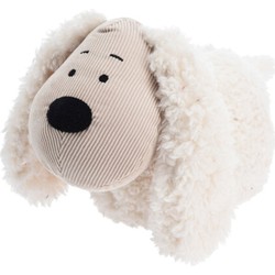 H&S Collection Deurstopper - hond - wit - 27 x 17 x 18 cm - polyester - dieren thema deurstoppers - Deurstoppers