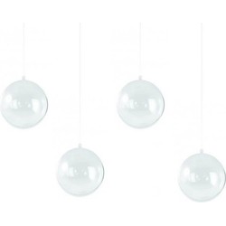 15x stuks transparante hobby/DIY kerstballen 14 cm - Kerstbal