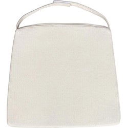 SVJ Stoelkussen Vierkant - 40 x 42 x 3 cm - Microvezel - Wit