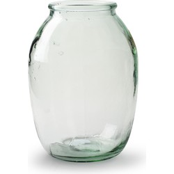 Bloemenvaas - Eco glas transparant - H21 x D15 cm - Vazen