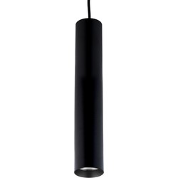 Groenovatie Design Tube Moderne Hangspot Rond, GU10 Fitting, Ø 59 x 290 mm, Mat Zwart
