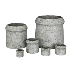 PTMD Nimma Bloempot - 40 x 40 x 40 cm  - Cement - Grijs
