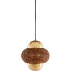 Light&living Hanglamp Ø26x28 cm CETARA kralen bruin+brons