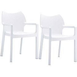 Garden Impressions Diva tuinstoel wit - 2 stuks