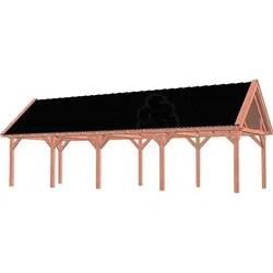 Trendhout douglas overkapping zadeldak XL, 1110 x 440 cm