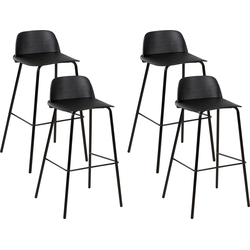 MORA - Barkruk set van 4 - Zwart - Synthetisch