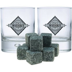 Durobor whiskyglazen - set 6x stuks 290 ml - 9x whisky ijsstenen - Whiskeyglazen