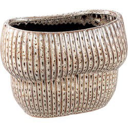 PTMD Bloempot Colby - 28x17x20 cm - Keramiek - Bruin