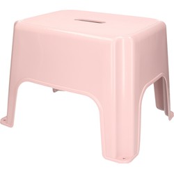 PlasticForte Keukenkrukje/opstapje - Handy Step - roze - kunststof - 40 x 30 x 28 cm - Huishoudkrukjes