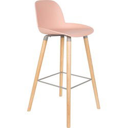 Zuiver Albert Kuip Barkruk 75 cm Roze - Set van 2