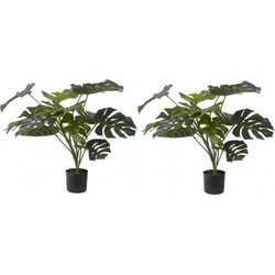 2x Monstera kunstplant 85 cm - Kunstplanten