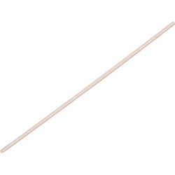 Buemag Bezemsteel universeel - hout - 130 cm - D24 mm - klem-uiteinde - Bezemstelen