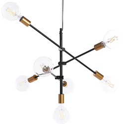 Beliani CREMERA - Hanglamp-Zwart-IJzer