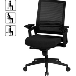 Pippa Design in hoogte verstelbare bureaustoel - zwart