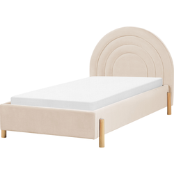 Beliani ANET - Kinderbed-Beige-Fluweel