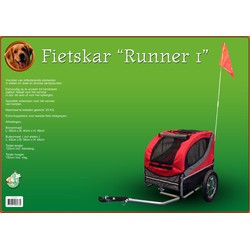 Fietskar Runner 1 rood/grijs