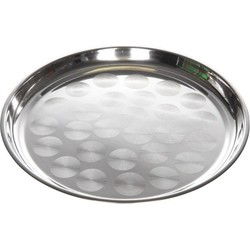 Cosy & Trendy Dienblad - RVS - rond - 36 cm - zilver - Dienbladen