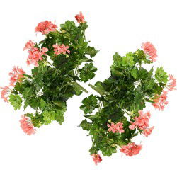 Topart Kunst nep boeket geranium lichtroze 40 cm - Kunstbloemen