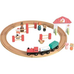 Egmont Toys Egmont Toys Treinbaan hout met trein en figuurtjes 45x45 cm