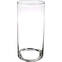 Bellatio Decorations Bloemenvaas basic - glas - H60 x D19 cm - Vazen