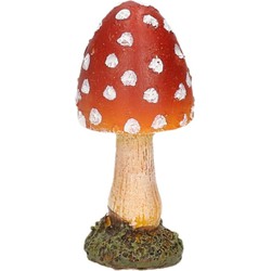 Paddenstoelen beeldje 8 cm van polyresin - Tuinbeelden